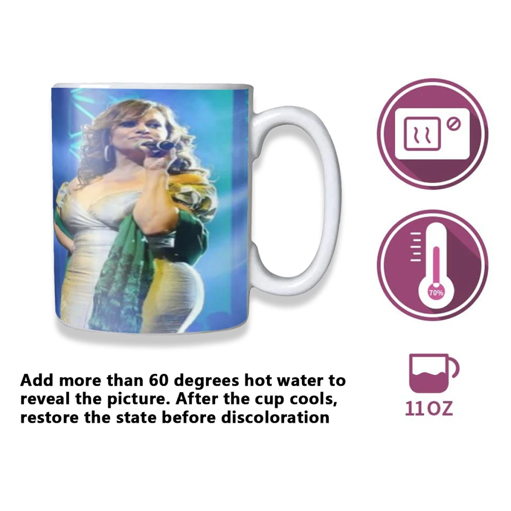 Latin Singer J-Jenni Rivera Coffee Mugs And Mug Creative Color Change Tea Cup Ceramic Milk Cups Novelty Interesting Gifts