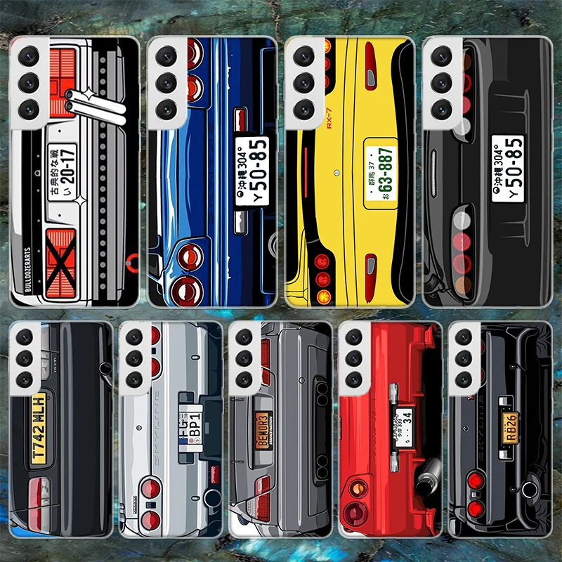 Japan Anime Initial D Car Taillight Soft Phone Case For Samsung Galaxy S23 S22 Ultra S21 Plus S20 FE S10 Lite S9 S8 + S10E S7 Ed