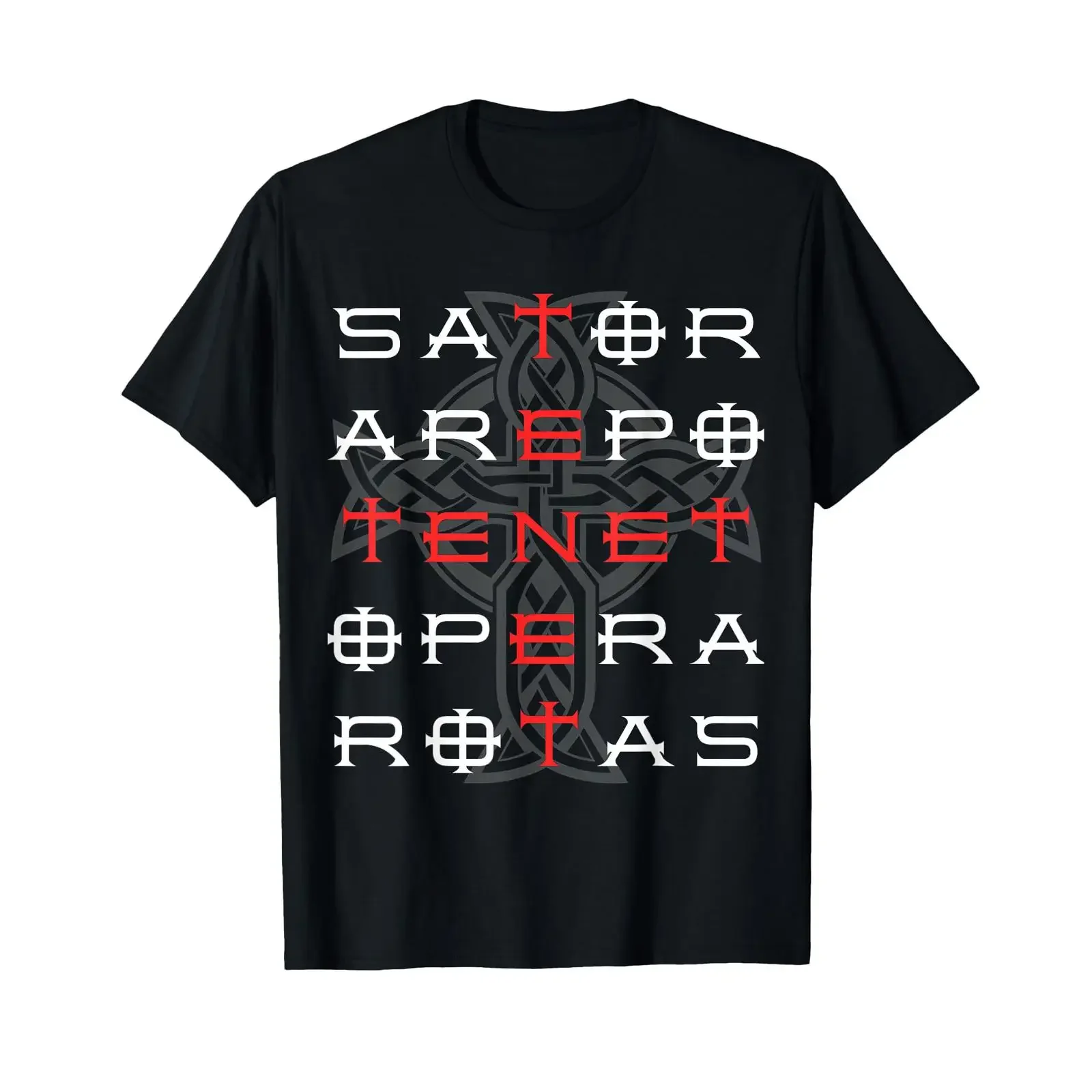 Sator Arepo Tenet Opera Rotas Christian Symbol T Shirt vintage Washed Stylish Versatile Breathable homme designer clothes