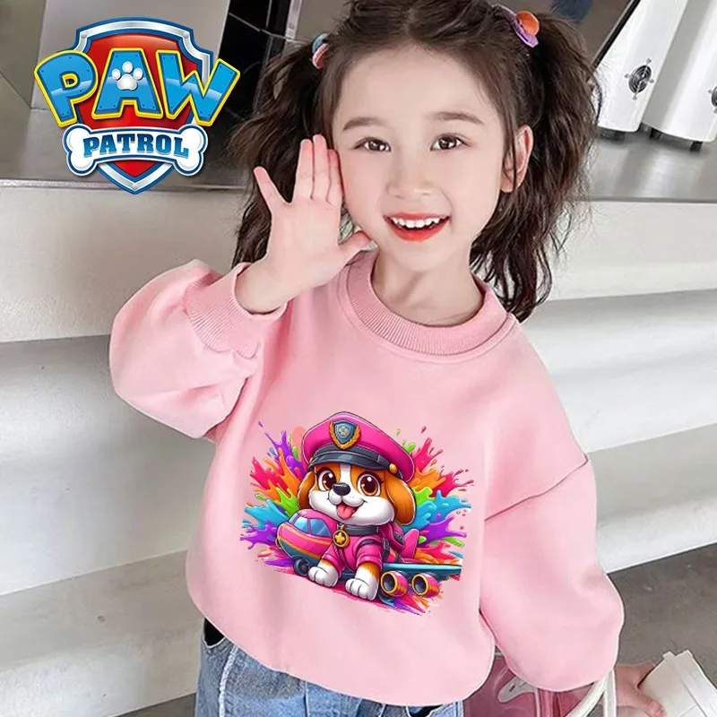 Kawaii PAW Patrol Children Hoodies Skye Chase Cartoon Kids Sweatshirts Baby Pullover Outwear Tops Boys Girls Clothes 1-10 Years