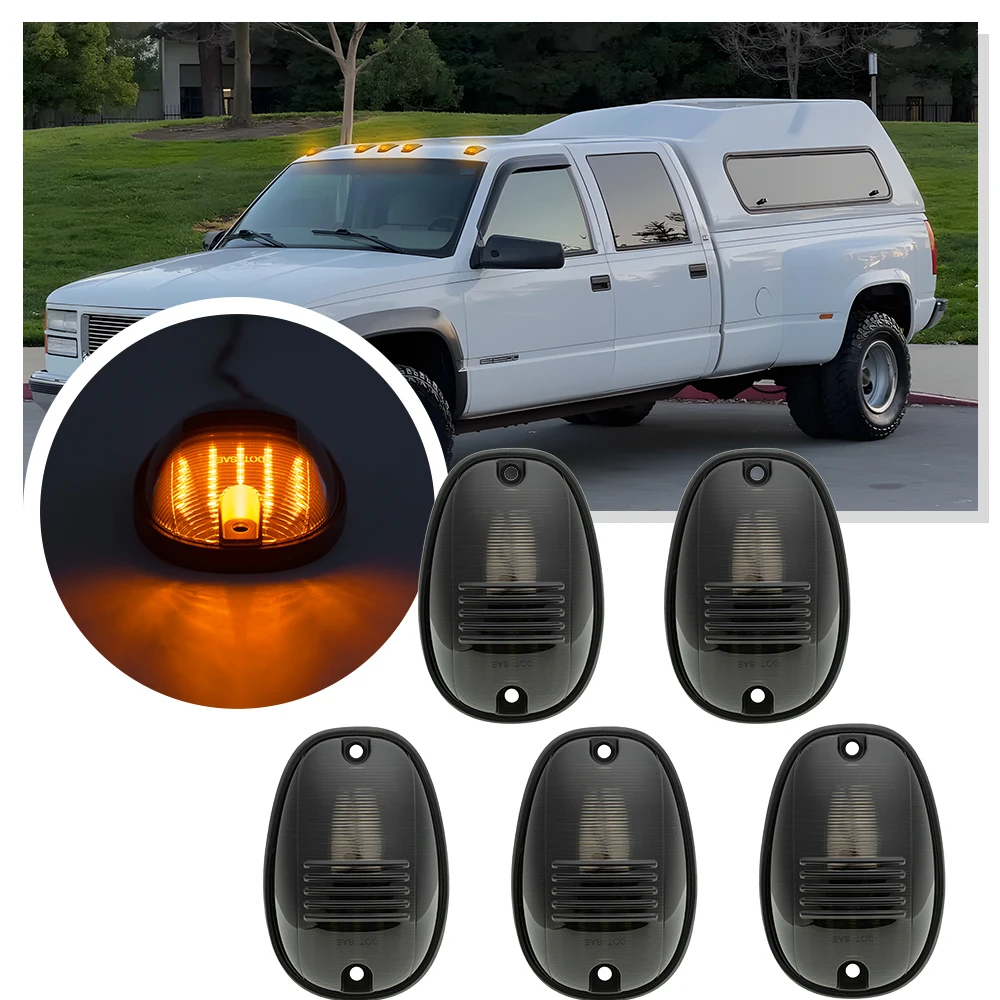 

5x Cab Roof Marker Running Lights For Chevrolet GMC C1500 C2500 C3500 K1500 Pickup Top Clearance Marker OEM Front Cab Roof Bulbs
