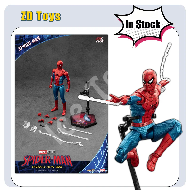24 Hours Delivery ZD Toys Spider-Man Brand New Day Red and Blue Suit 1/10 Action Figure Model Collection Gift