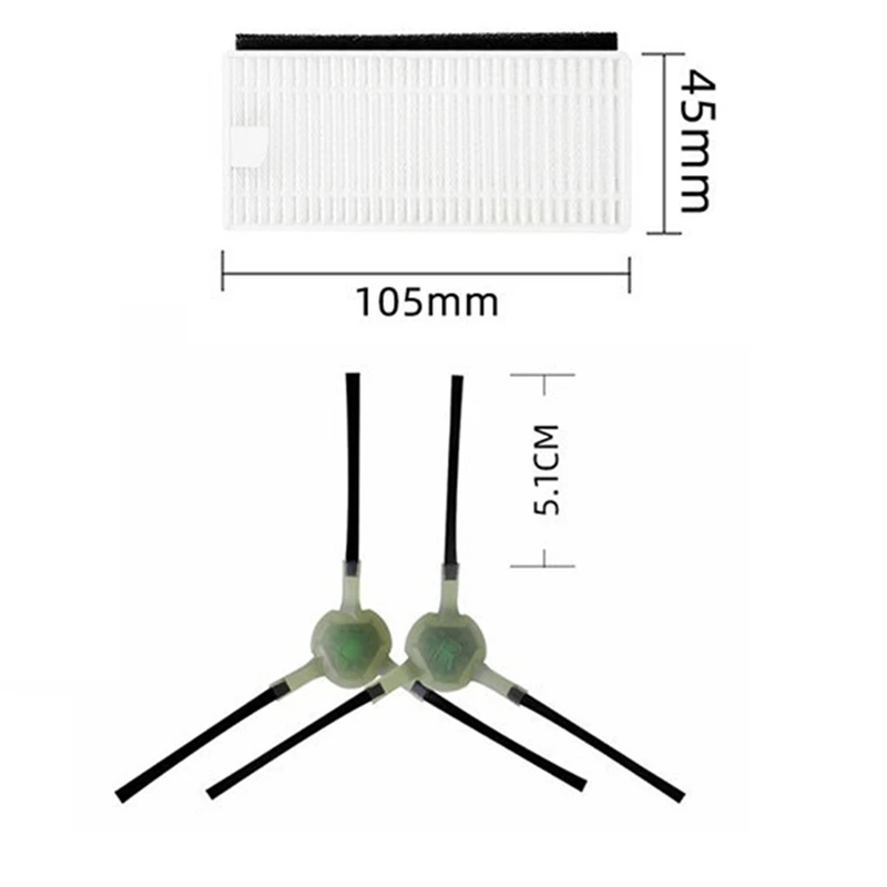 Vervangende Onderdelen Voor Zijborstels Zoals Weergegeven Voor Lefant M200/ M201/ M 520M/ M501-A / M571 T700 M501 T800 Robotstofzuigers
