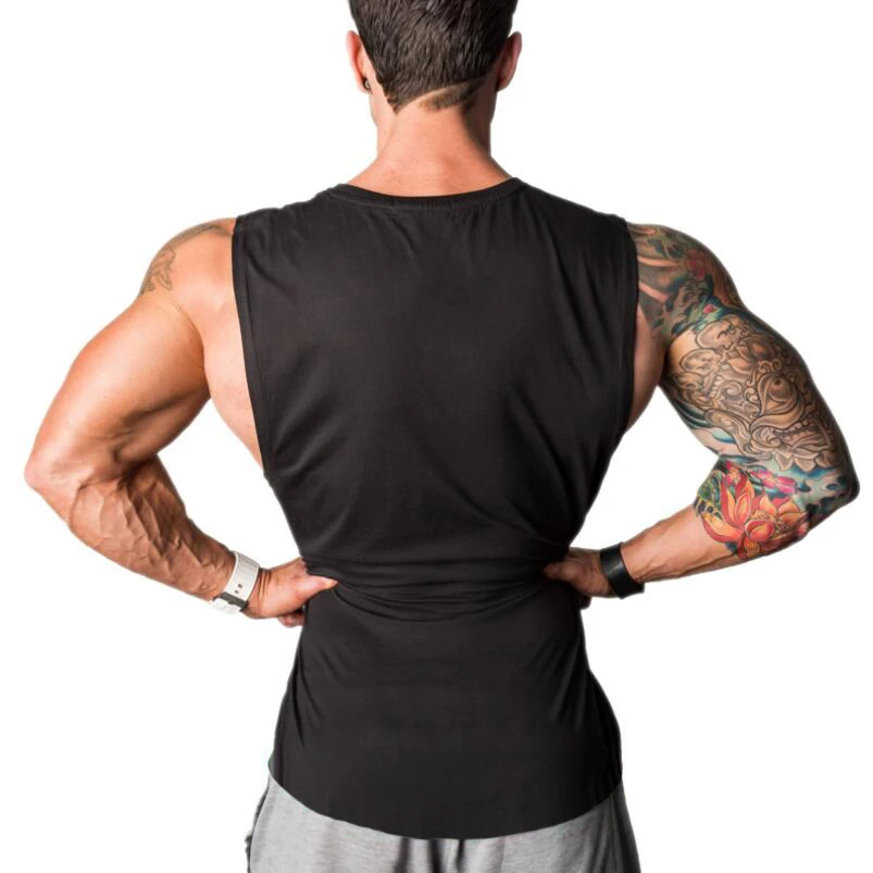 Brand Fashion Fitness Stringer Gym Tank Top Men Summer Clothing Running Workout Singlets Sleeveless Muscle Shirt Vest