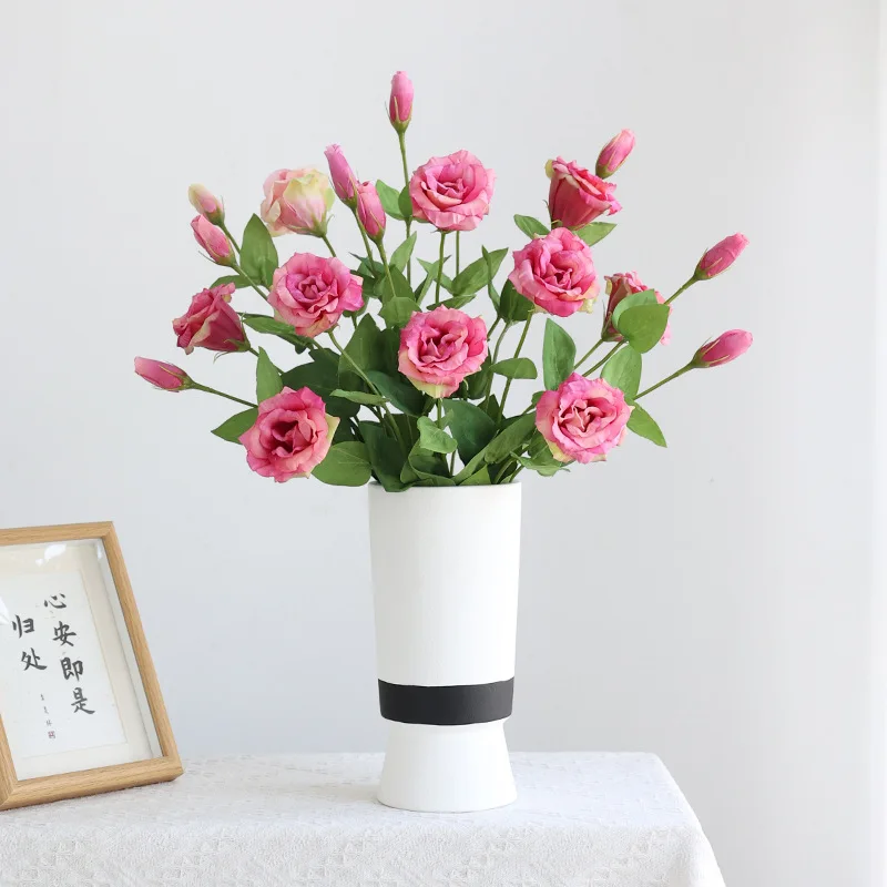 

Simulated Flowers of Platycodon Grandiflorus Home Decoration Ornaments Photography Props Artificial Silk Fabric Flowers