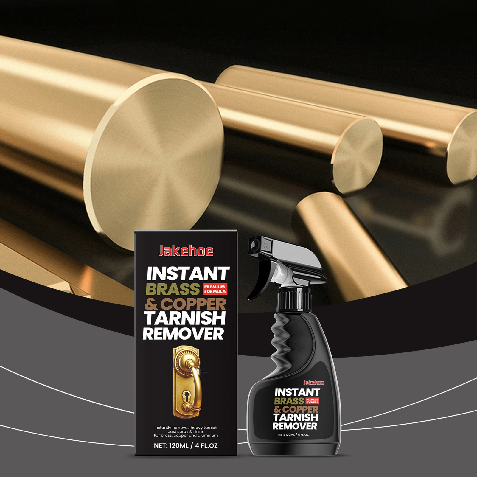 Brass Cleaner Polish Tarnish Remover Rust Stain-Eliminator for Antiques Musical Instruments Restores Shine Metal Polish Cleaner