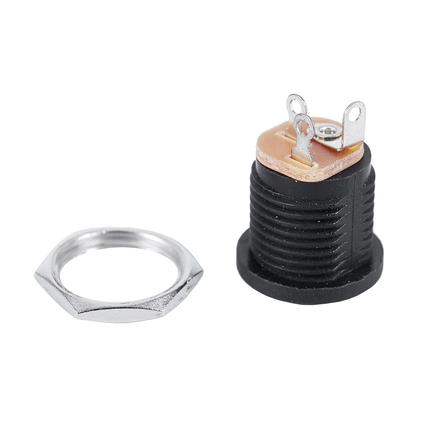 

【Hot-Selling!】10Pcs 5.5X2.1Mm Male Solder Dc Barrel Tip Plug Jack Straight Connectors For DC Power Supply LED Lights Switch Blac