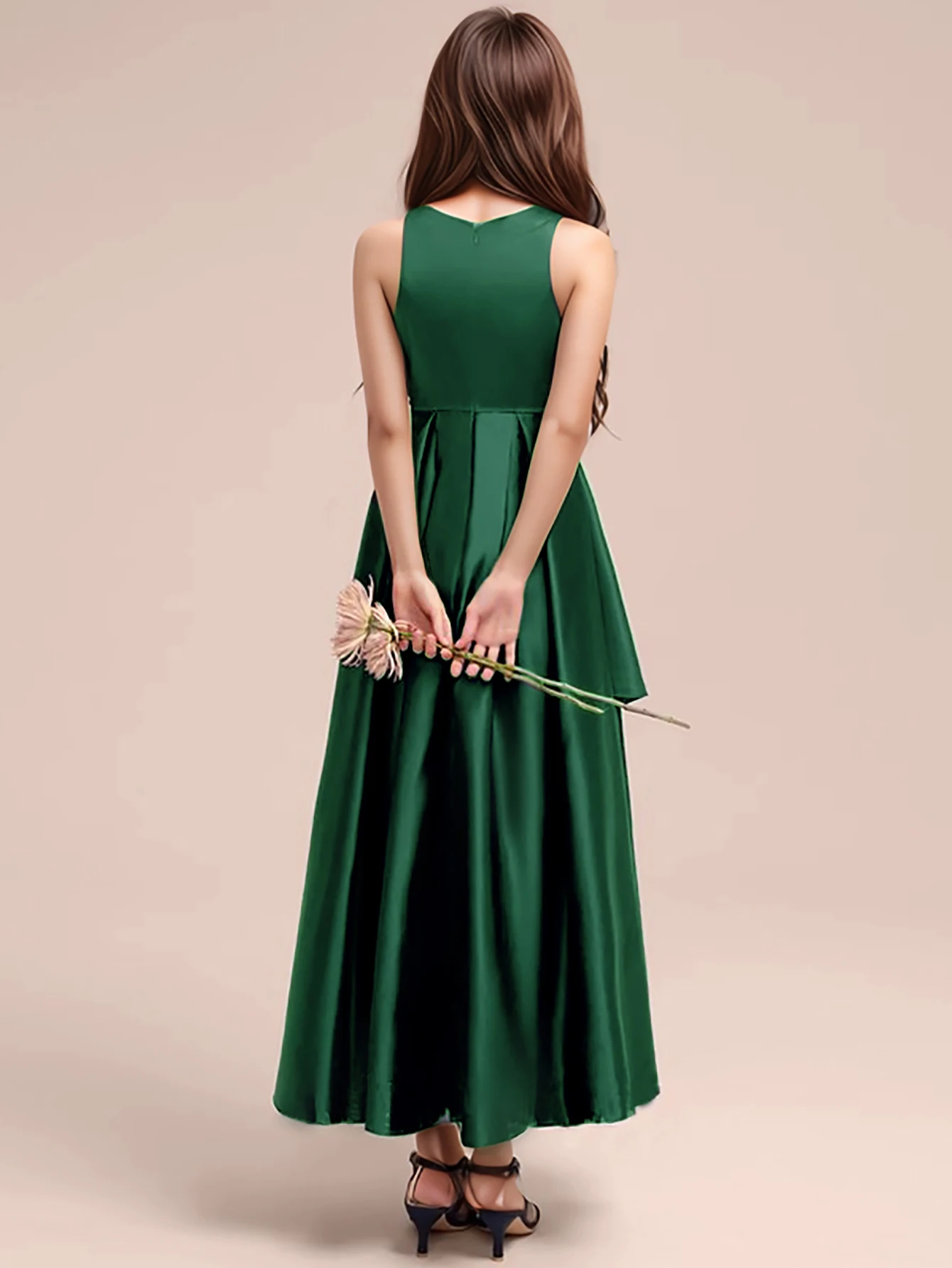High Quality Dark Green Long Dresses For Teenage Girls Are Suitable For Birthday Parties Performances Weddings Evening Banquet
