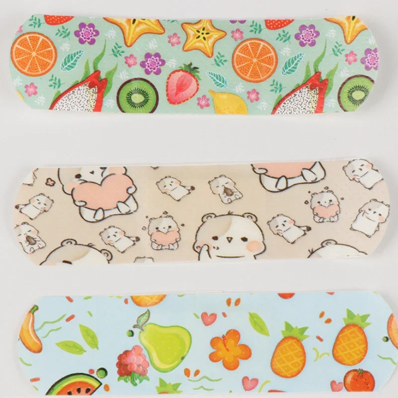 100pcs Cartoon Animal Pattern Waterproof Hemostasis Kids Band Aid Stickers Adhesive Bandage Wound Strips Plasters for Children