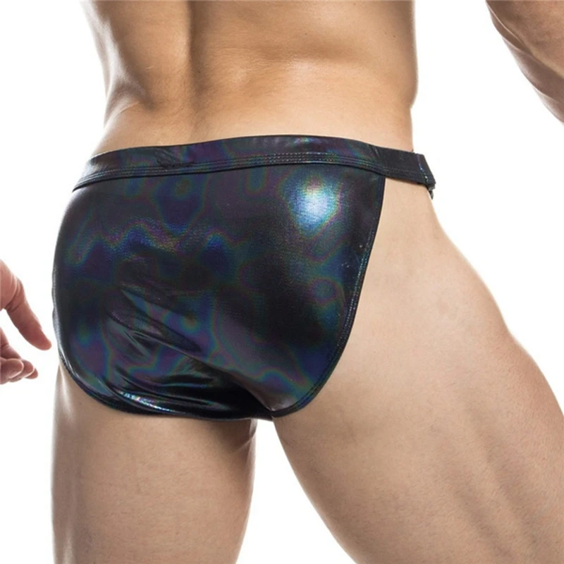 Leather Sexy Gay Male Bikini Men Underwear Brief and Swimwear All in One. You Can Use It As An Underwear or Swimwear,Up To You.