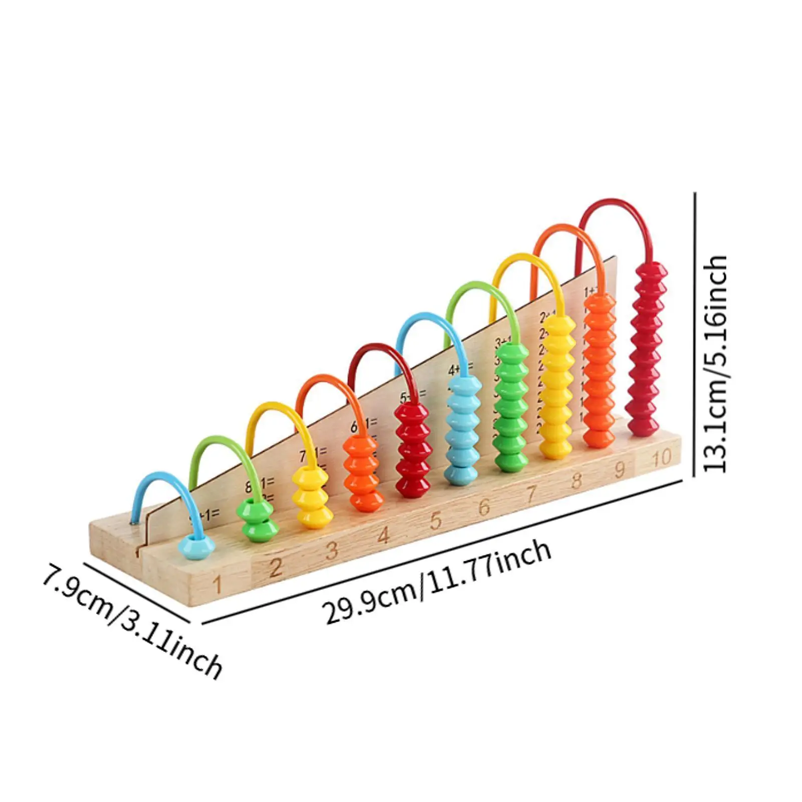 Juguete de conteo de suma y resta, juguetes de aprendizaje preescolar, ábaco de madera, marco de conteo de madera para niños en edad preescolar
