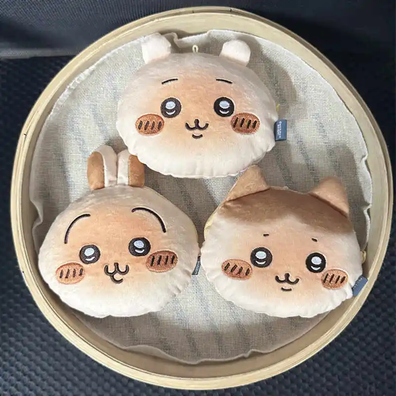 Anime Kawaii oso autorreparable Chiikawa Usagi Dorayaki bolsa de felpa colgante dibujos animados Hachiware muñeca auriculares monedero regalo