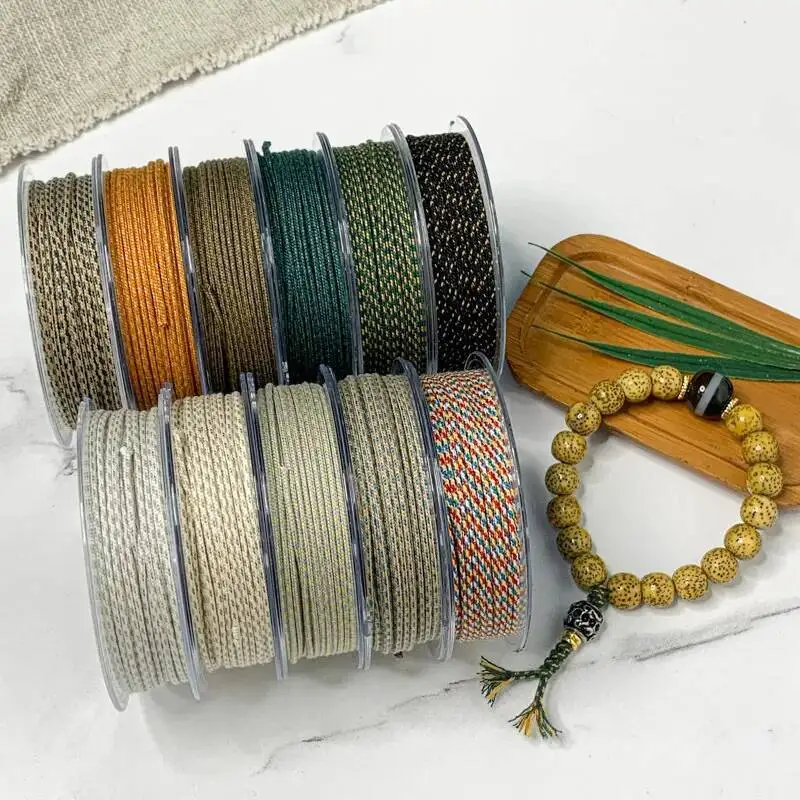 1MM/1.2MM/1.5MM Cotton Cord Diy Components Solid Color Handmake Bracelet Necklace Tibetan Hand Kneaded Cotton Thread