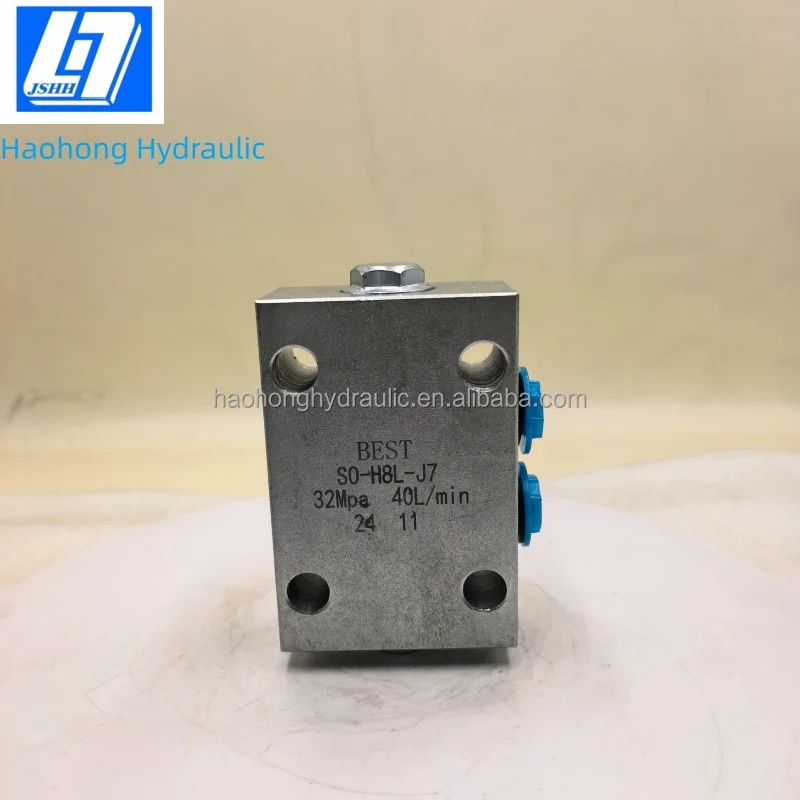 

Haohong SO-K8L-J7 Double Pilot Operated High Pressure Hydraulic Check Valves 30L/Min Flow Rate 30MPA Pressure M14*1.5 Port