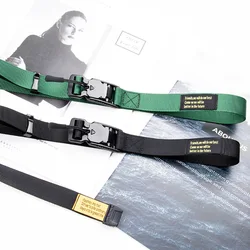 2.5cm Magnet Buckle Waistband Men and Women Trend All-match Tactical Function Canvas Belt Overalls Belt Wholesale