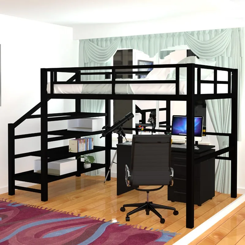 Tieyi space-saving small apartment pavilion elevated bed multi-functional children's single upper child and mother bed