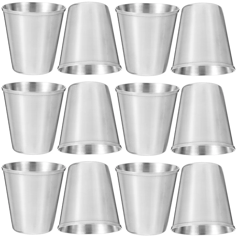 

18Pcs Stainless Steel Pint Cups 30Ml Heavy Duty Unbreakable Reusable Metal Drinking Cups for Water Milk Ice Cream Bar Restaurant