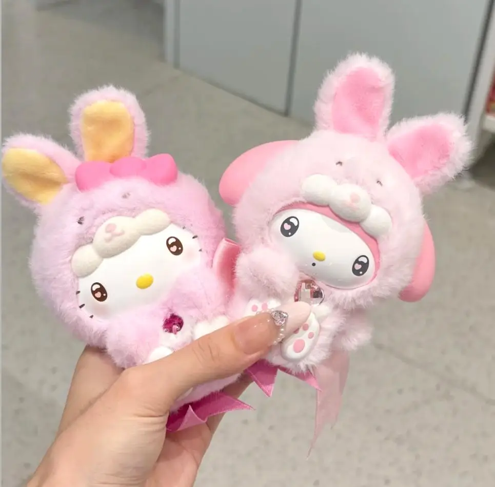 

Подлинные персонажи Sanrio без бриллиантов, детская серия, слепая коробка, виниловый кулон, милая коллекция кукол, украшение для рабочего стола, модный подарок