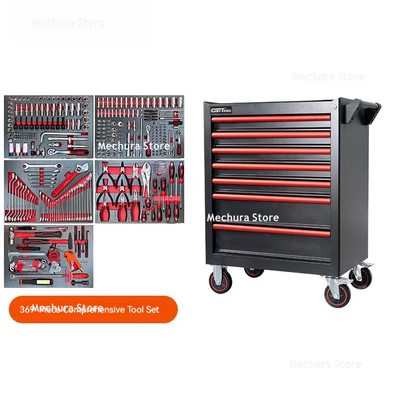 Multi-Function Mobile Utility Cart Heavy Duty Hardware Repair Workshop Storage Cabinet Drawers Mechanic Rolling Tool Trolley JT