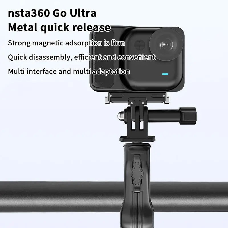 1Pcs For Insta360 Go Ultra Metal Magnetic Quick Release Base Quick Release Base Mount Sports Camera Expansion Accessories