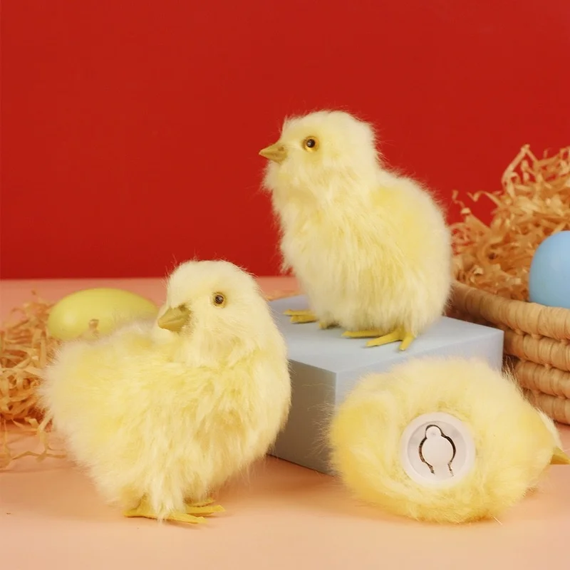 Kuiken simulatie dier knuffel schattig huisdier gele eend pop auto tas hangende godin decoratie ornament