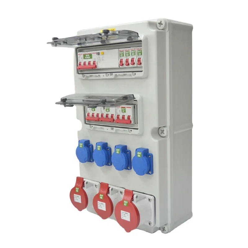IP44 Plastic Waterproof Multi-functional Surface Wall Mount Electrical Junction Box Combined Distribution Box
