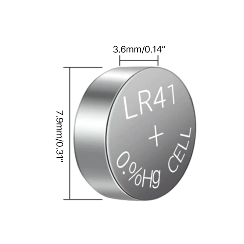 Pack of LR41/AG3 Button Batteries Button Coin Cell Battery Environmentally Friendly and LeakProof for Small Electronics