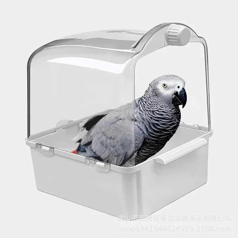 Bathing basin for birds, hanging inside and outside the bathing basin, parrot, bird feeder