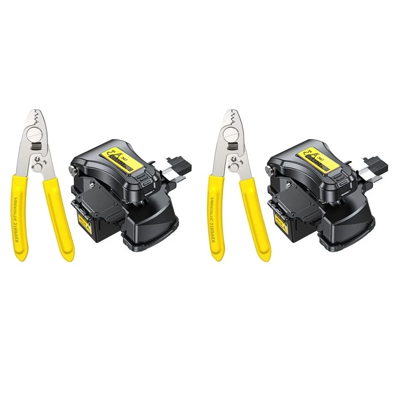 ABKI-2X A3 One-Step Fully Automatic High Precision Fiber Optic Cleaver Optical Fiber Fusion Splicer Cutter+2-In-1 Stripper
