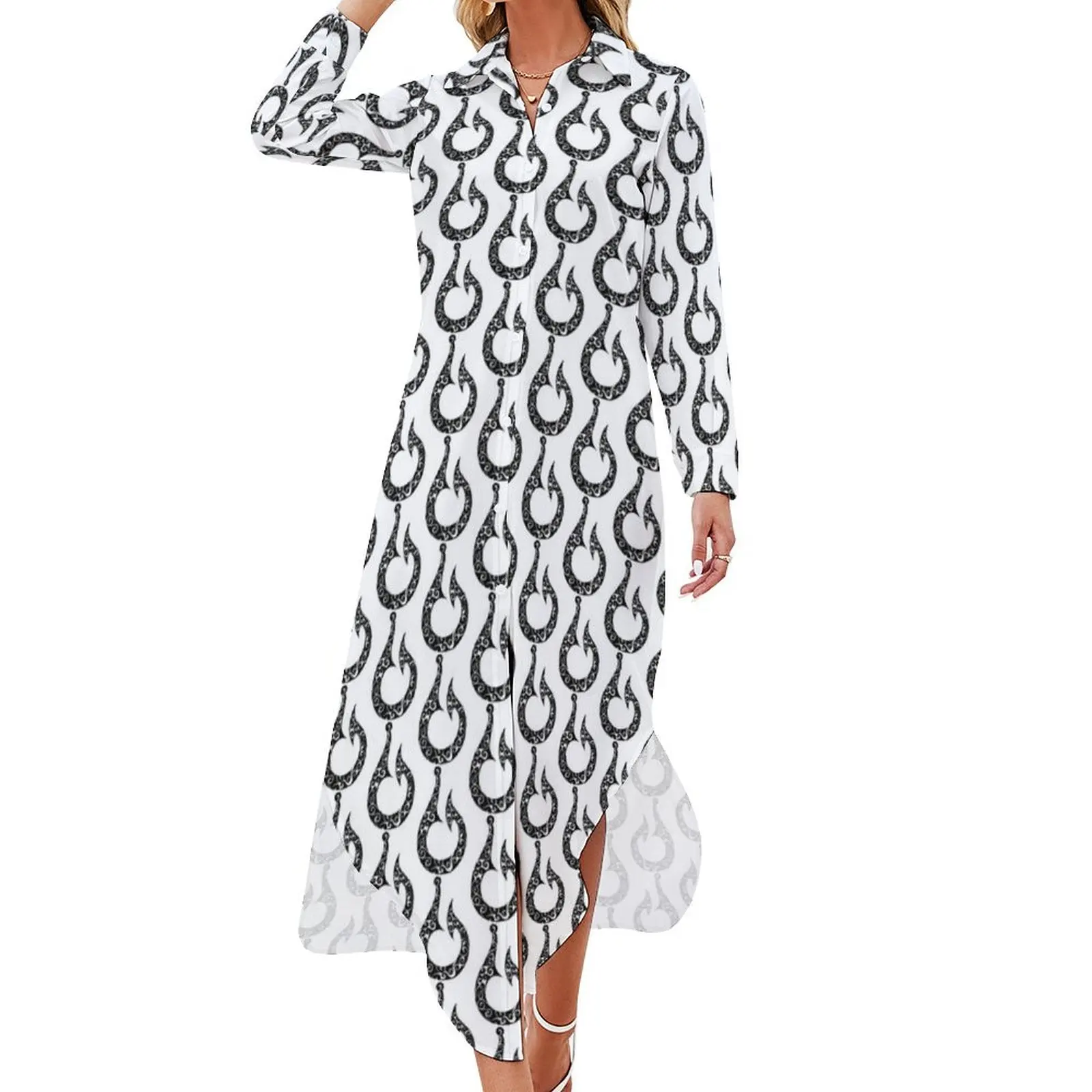 

Hei Matau Tuawha Long Sleeved Shirt Dress Clothing dresses ladies 2024 summer Summer women's clothing dresses for woman 2024