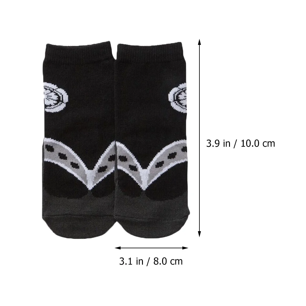 

2Pairs Toddler Kimono Socks Cotton Blend Cute Print Non Slip Flexible Fit for Children Active Play Comfort All Day