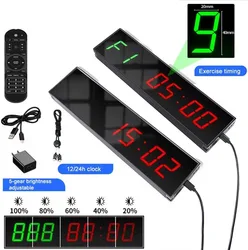 Telecomando LED Interval Timer Timer Garage orologio da allenamento sportivo Crossfit Timer da palestra a parete con gancio adesivo