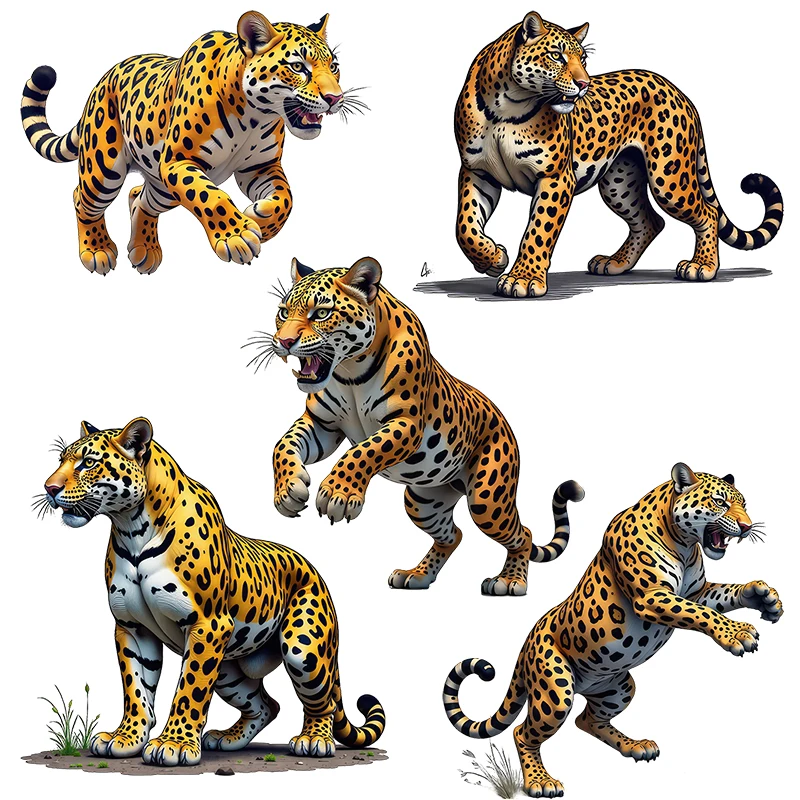 Three Ratels CG154 Running leopard art wall stickers for home decoration  personalized car decals