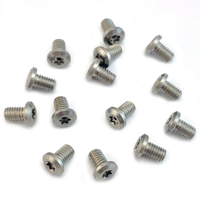 Full Length 6MM CNC Stainless Steel M3 Thread Screw Flat Head T8 Torx Button Head for Folding Knife Handle Back Clip Nail