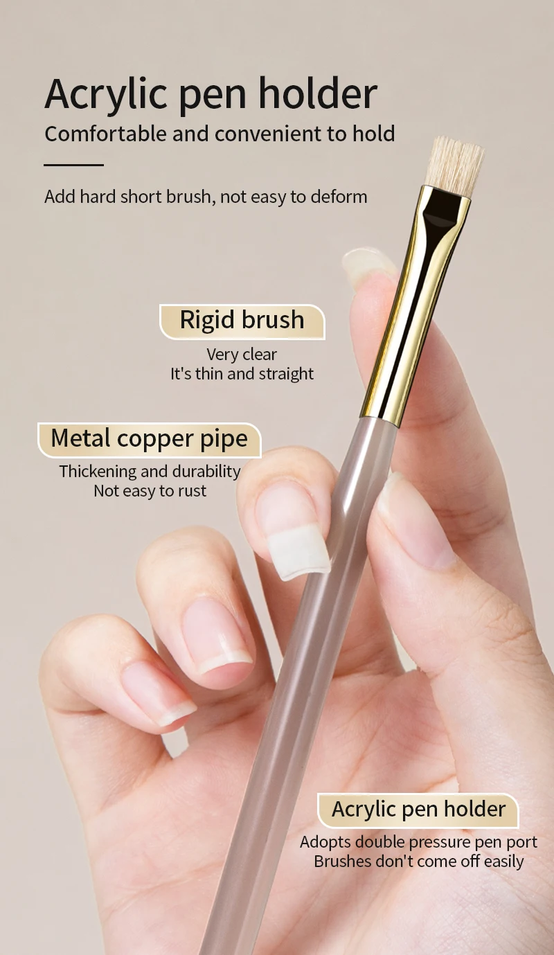 RSNAIL Nail Art Styling Pinsel Streifen Liner Pinsel Multifunktionale Design Nagel Pinsel Harte Borsten Modellierung Pinsel Maniküre Werkzeuge – Detail 2