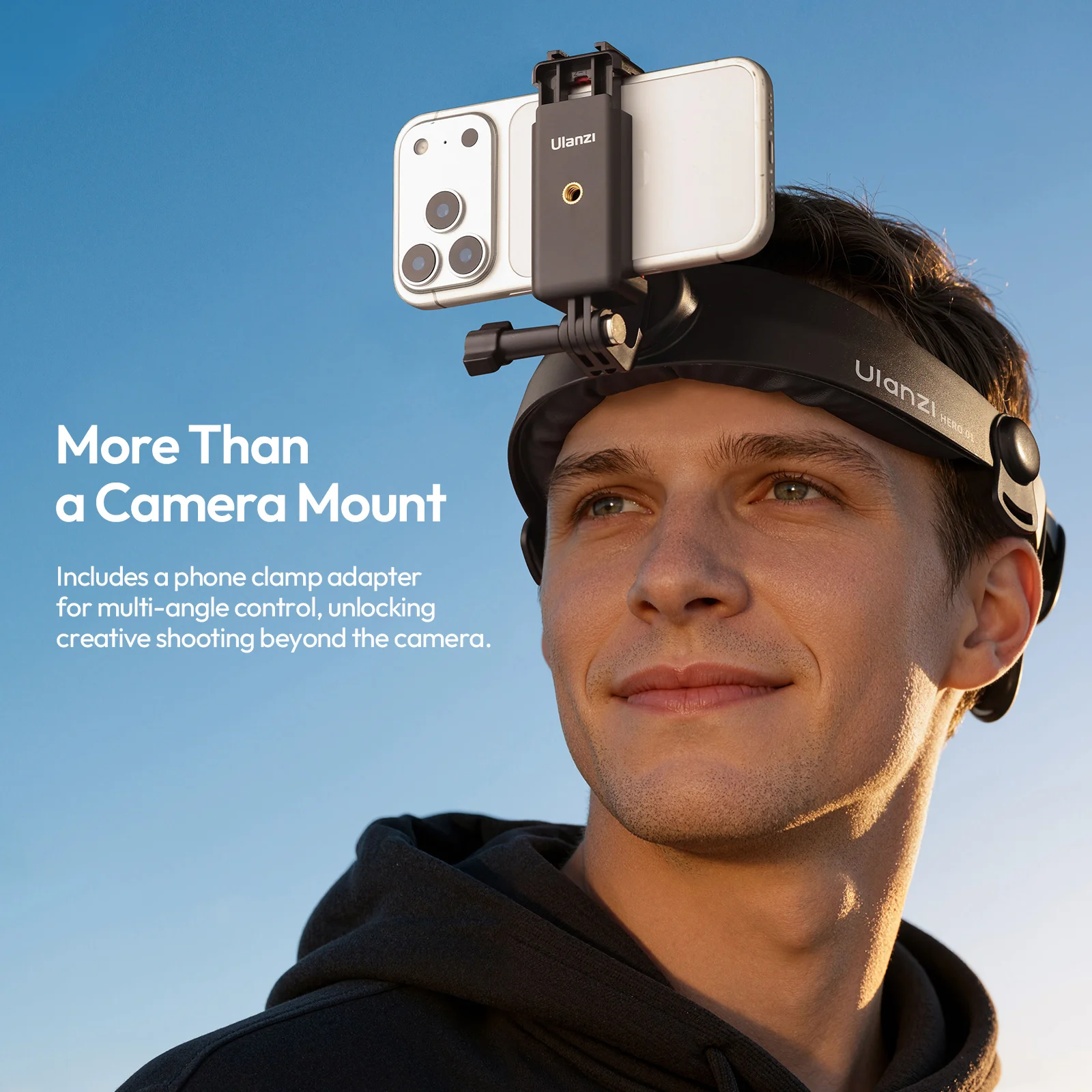 

Крепление на голову Ulanzi HERO 01 для экшн-камер и смартфонов: для активного отдыха, велоспорта, рыбалки, пеших прогулок, водного спорта, 360° ° Горизонтальный, вертикальный