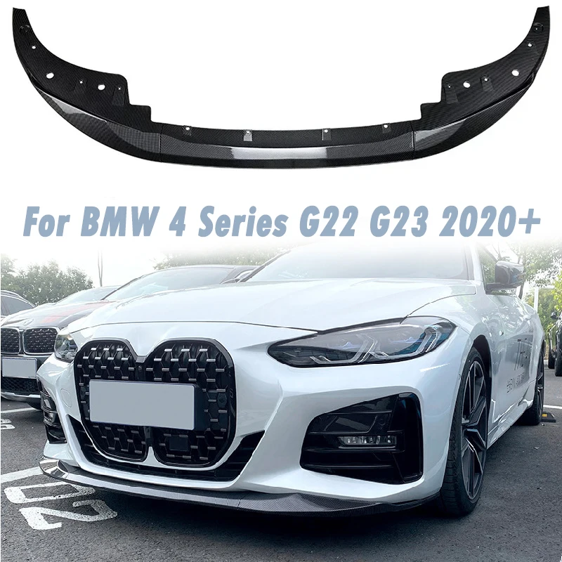 Car Front Bumper Lip for BMW 4 Series G22 G23 425i 430i 2020+ MP Style Diffuser Splitter Spoiler Car Accessories Aftermarket