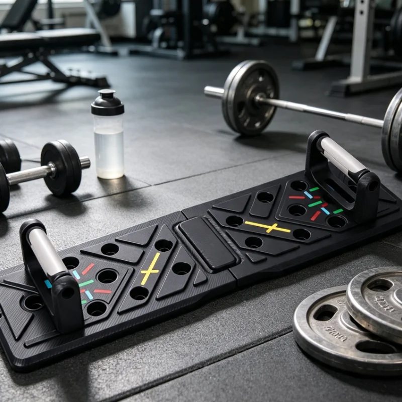 Push Up Board Foldable Multi Function - Multifunctioneel push-up board met kleurgecodeerde handgrepen,
