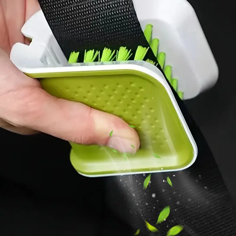 U-shaped Double-sided Hard Bristle Foldable Brush Car Seat Belt Kitchen Auto Interior Cleaning Accessory