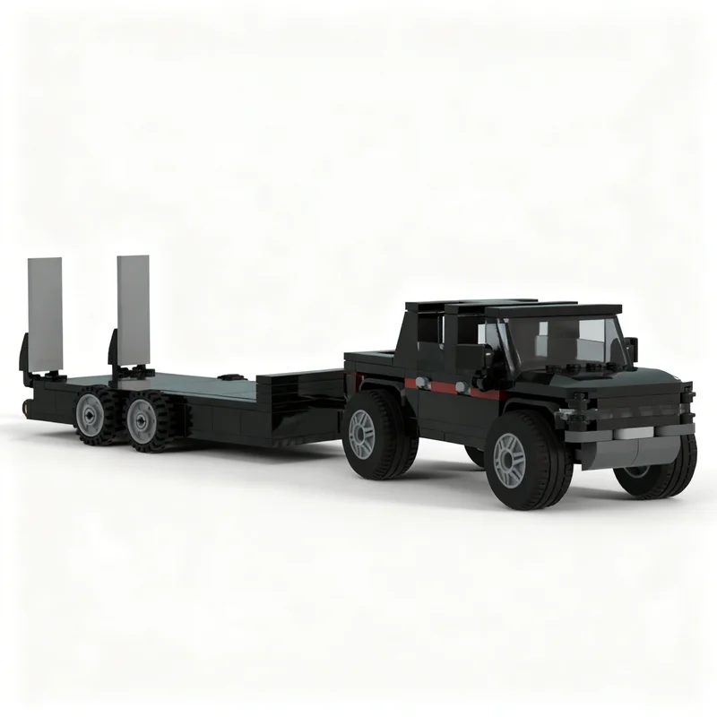 

214pcs MOC Hummer EV Trailer City Road Model Building Blocks Construction Toy Christmas Gifts DIY Creative Idea Education Brick