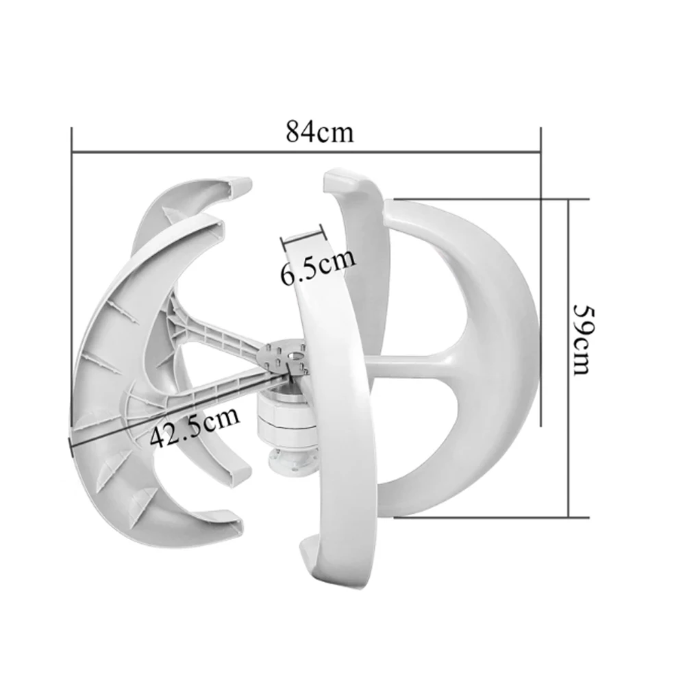 Imagem -06 - Turbina Eólica Vertical com Controle Mppt Pequeno Moinho de Vento Lâminas para Gerador Eólico Energia Livre Vermelho e Branco 6000w Diy