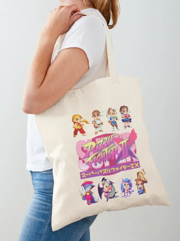 Puzzle Fighter 2 X Tote Bag shopping bag canvas shopping bag tote men