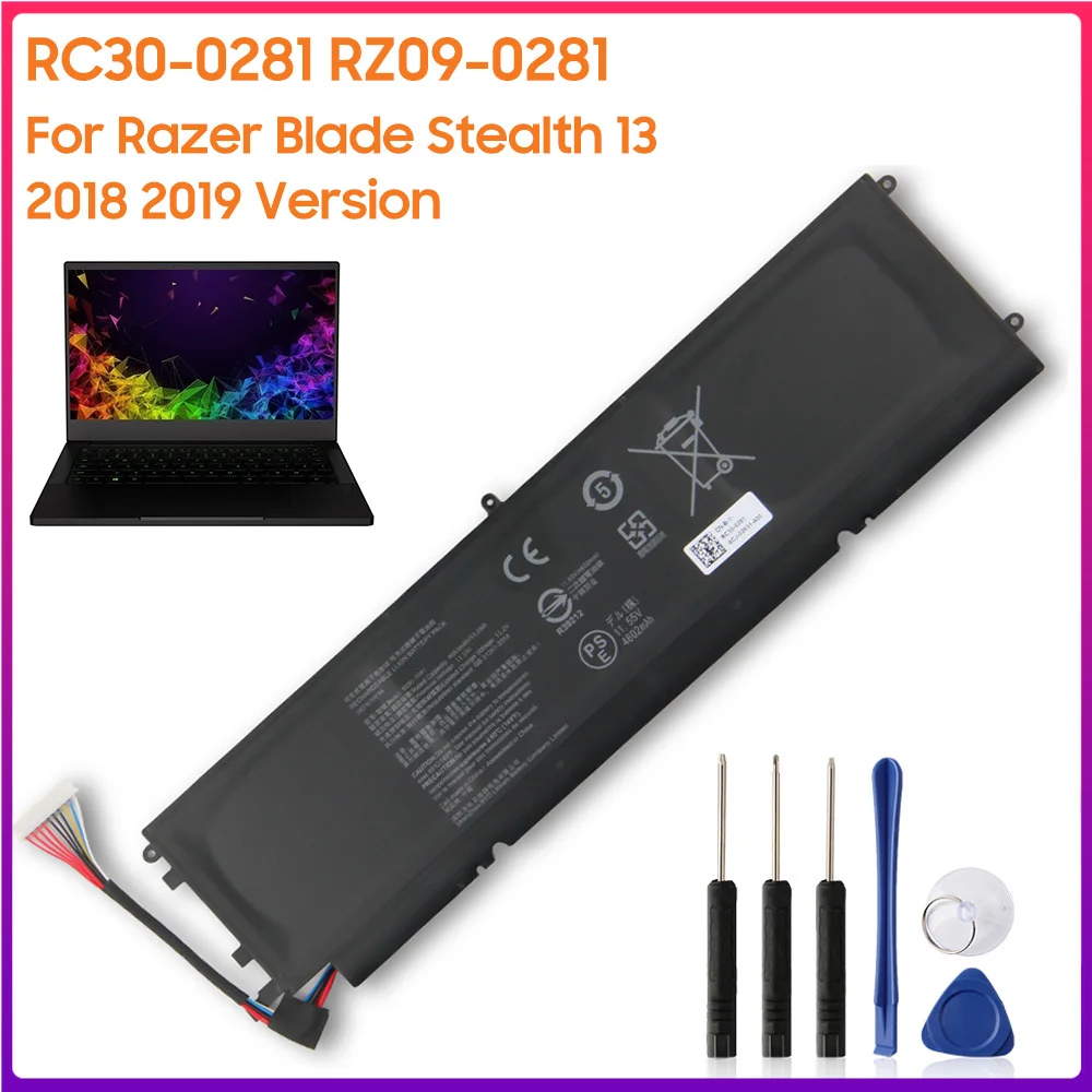 

Original Battery RC30-0281 RZ09-0281 For Razer Blade Stealth 13 2018 2019 Max-Q RZ09-03102E52-R3U1 RZ09-02812E71