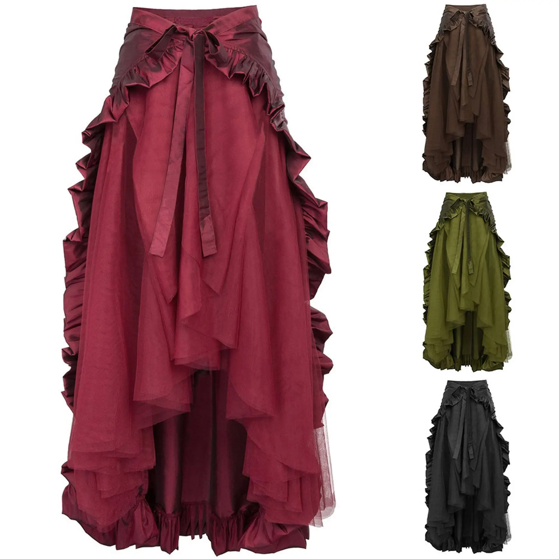 

Женская цветная юбка больших размеров, кружевная юбка, модная и летняя юбка 2023, этнический сценический костюм, чистый цвет