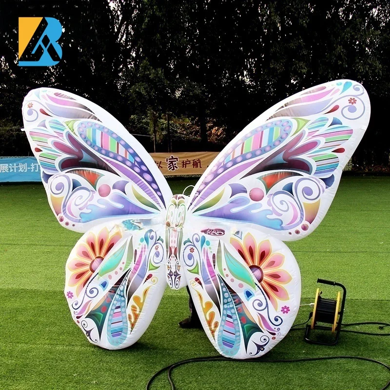 Custom Made Inflatable Wedding Props Colorful Large Inflatable Butterfly for Birthday Party Room Decoration Toys