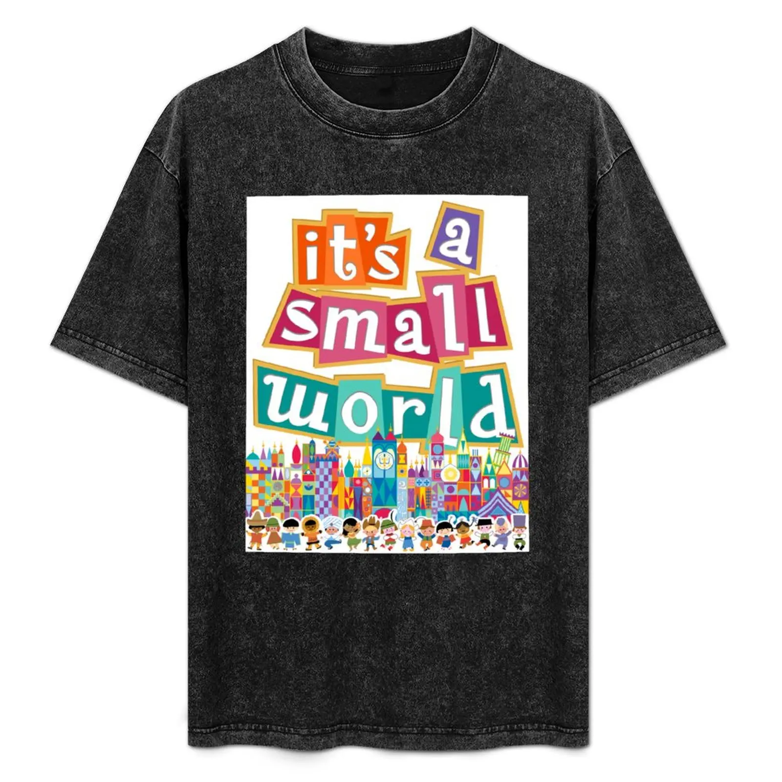 it's a small world - full graphic by Kelly Design Company T-Shirt Fashion Letter Print T-Shirt