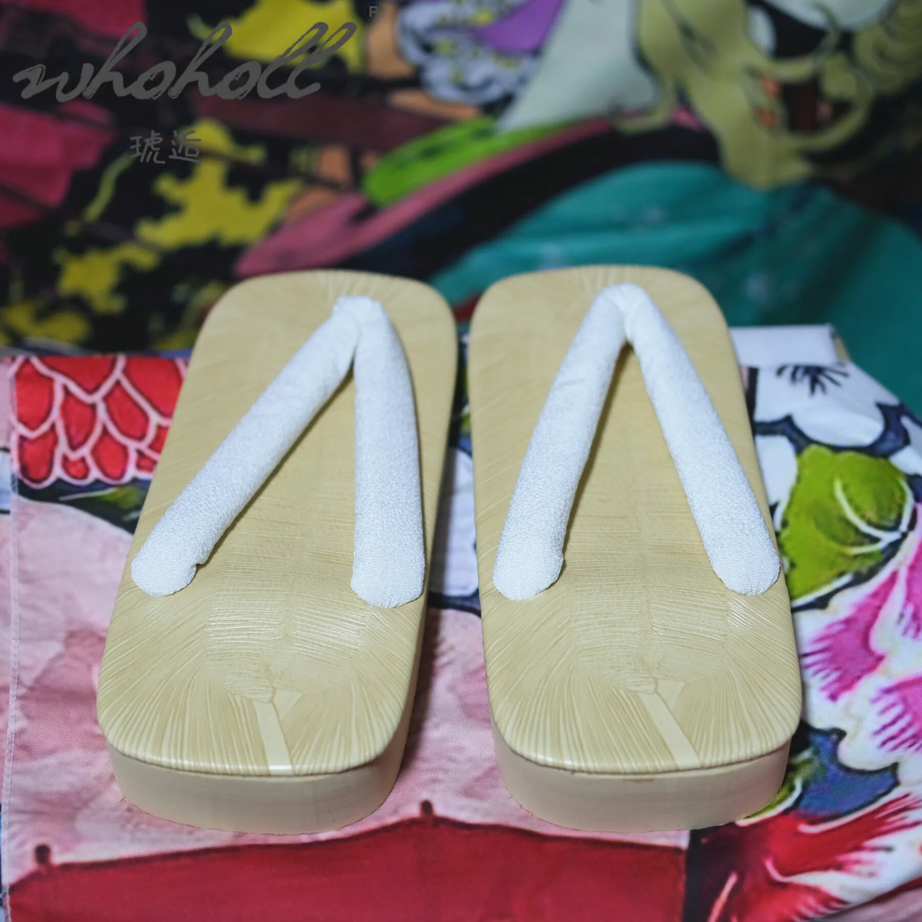 Summer Man Flip Flops Japanese Geta Samurai Clogs Slippers Cartoon Cosplay Shoes White Thick Bottom Platform Sandals