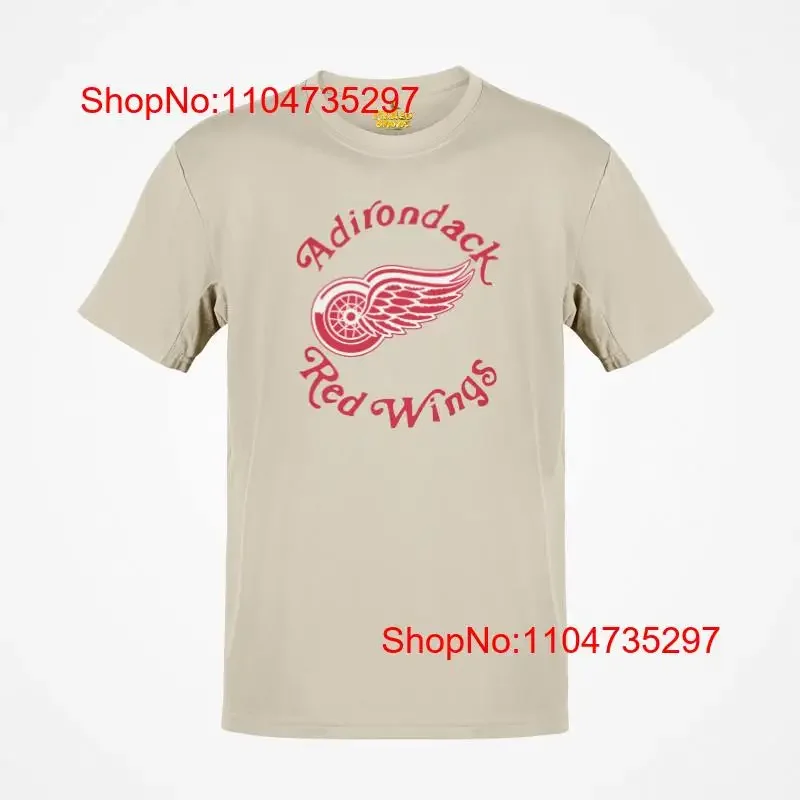 Adirondack Red Wings 1979 New York Hockey T shirt vintage Washed Casual fashion homme Versatile streetwear Breathable Soft
