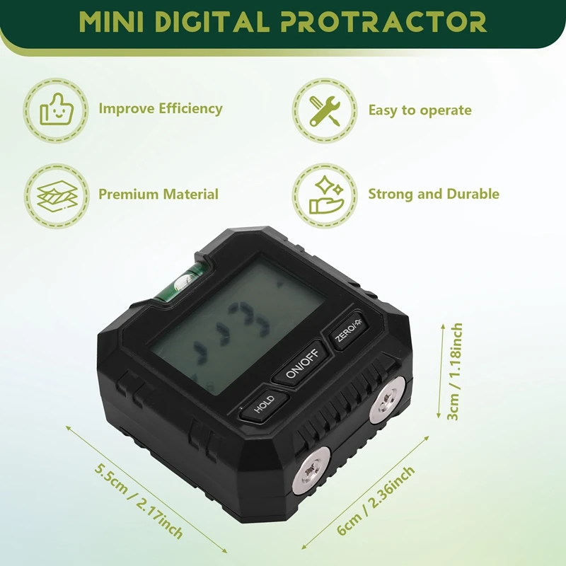 Mini Digital Protractor Inclinometer Electronic Goniometer Level Angle Measurement Meter Finder Level Box Black-A68X view 5