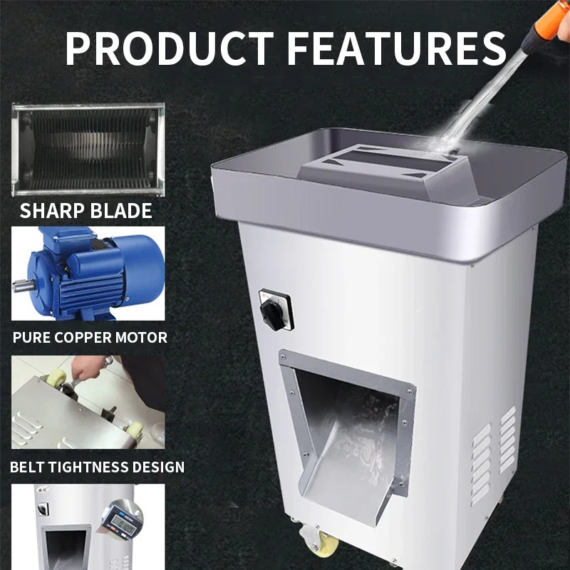 Мясорубка 3000 Вт, электрическая коммерческая вертикальная мясорубка из нержавеющей стали, измельчитель, электрическая автоматическая